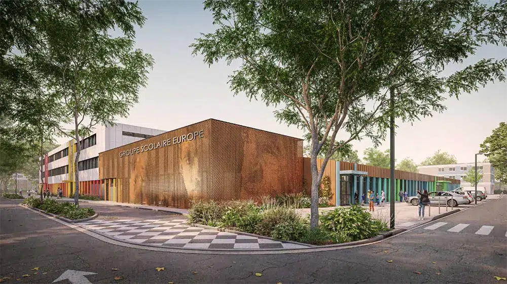 Esquisse du nouveau groupe scolaire Europe à Beauvais