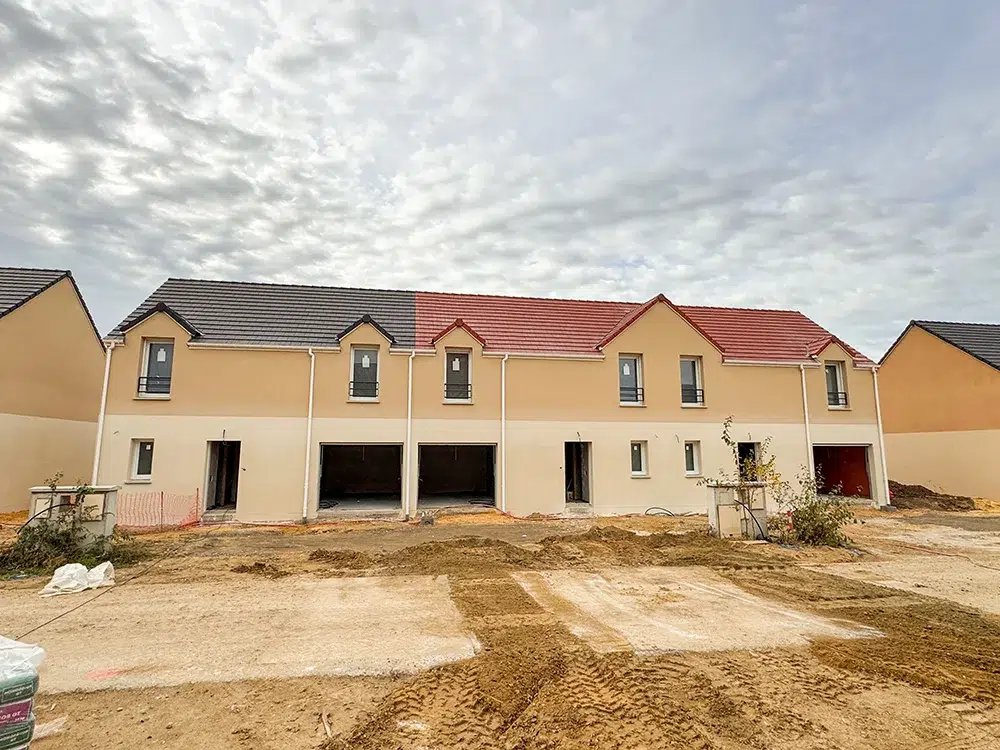 Lotissement Homéria - Avancement global, façades terminées